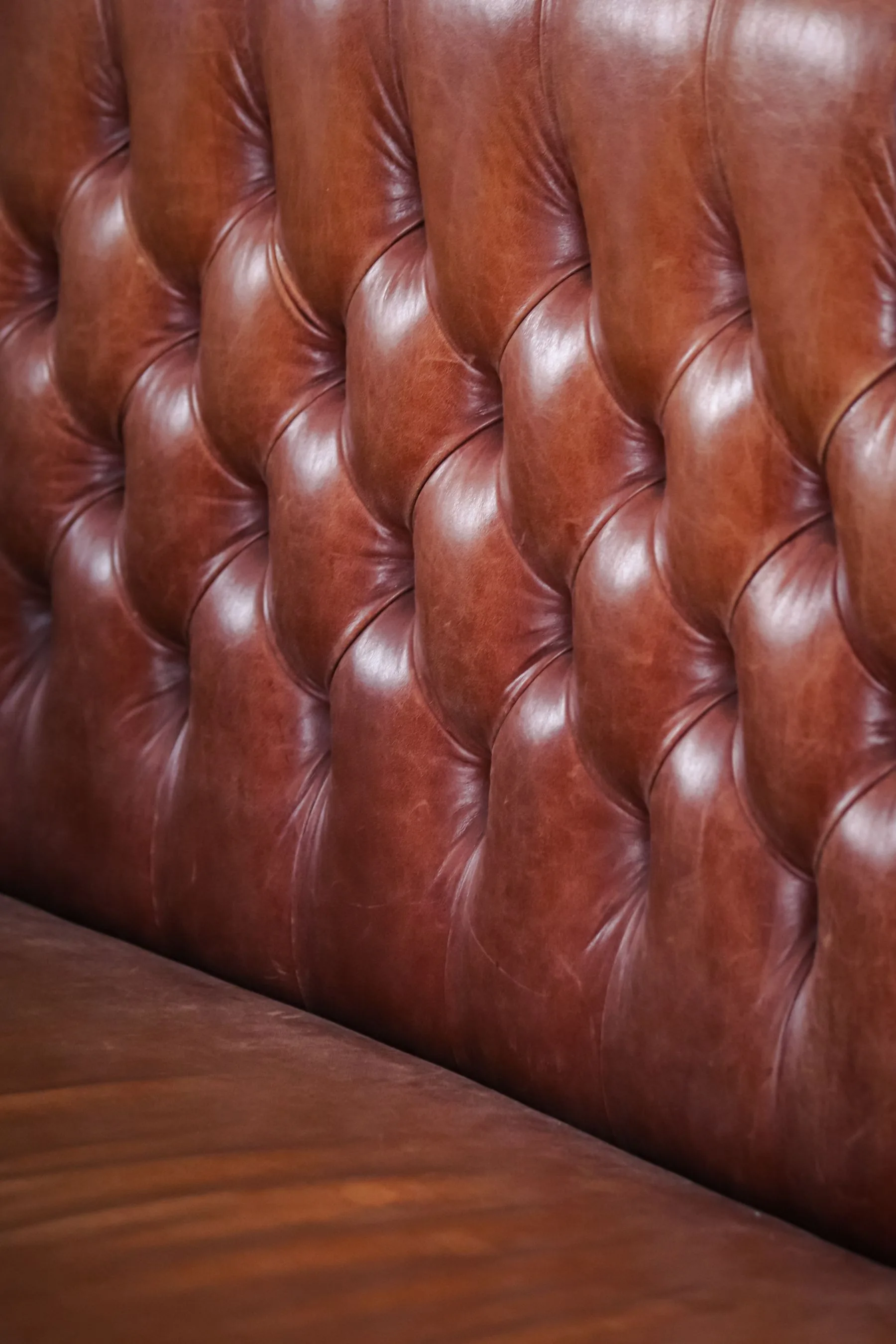 Deep Diamond Tufted Saddle Hide