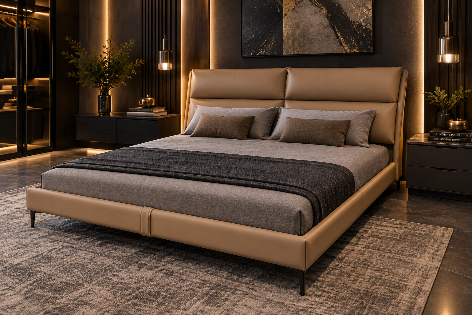 C-305 Siena Floating Platform Bed - Sofa Lusso Bangalore