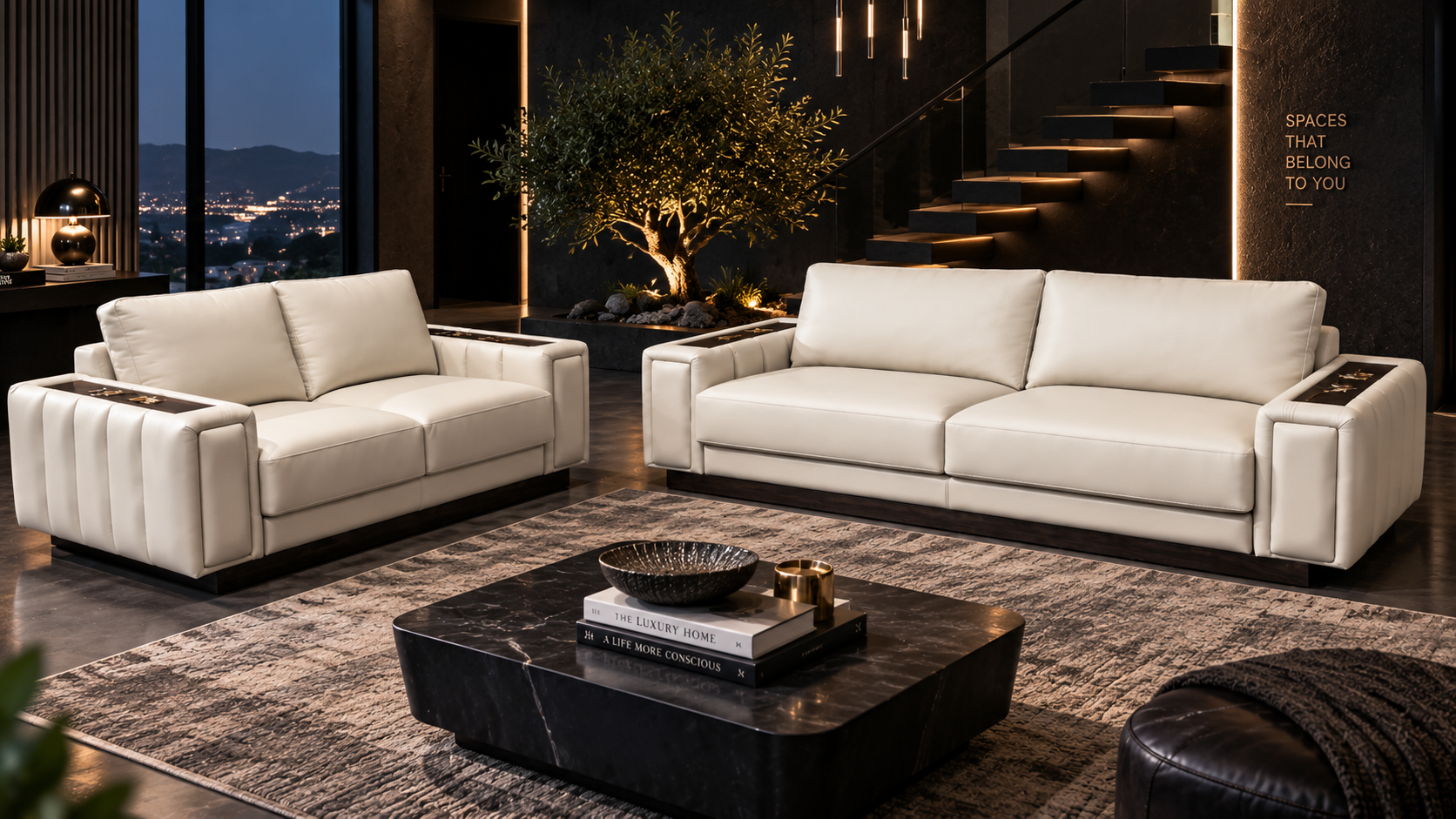 R-04  Luxe Console Power Recliner - Sofa Lusso Bangalore